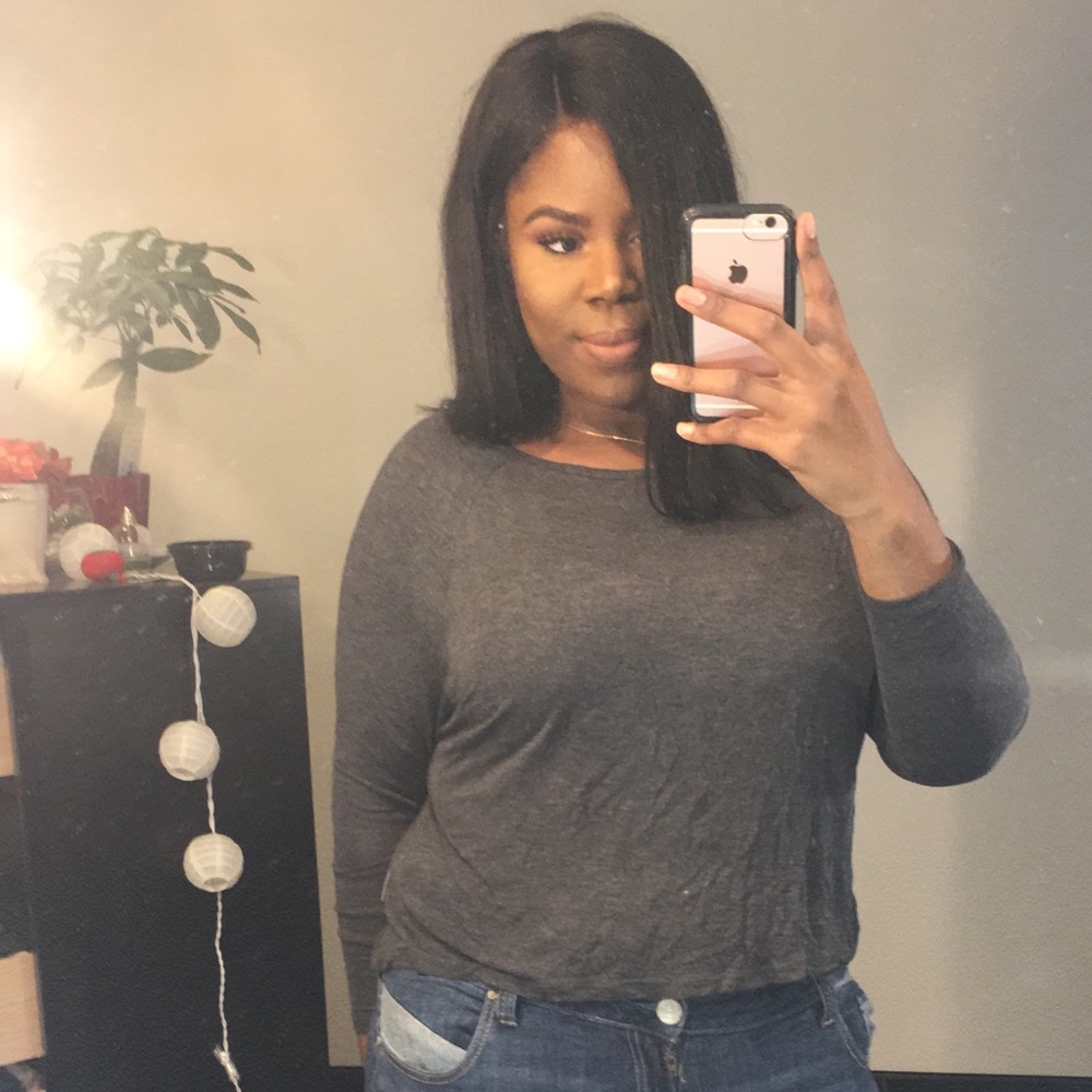 Plus size Grey dolman shirt